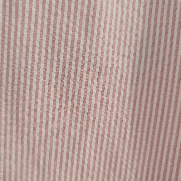 Eddie Bauer Mens Orange White Summer button down short sleeve shirt Sz XL - Picture 6 of 8